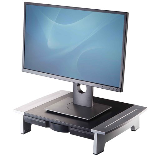 Podstawa pod monitor Office Suites™: srebrno-czarna