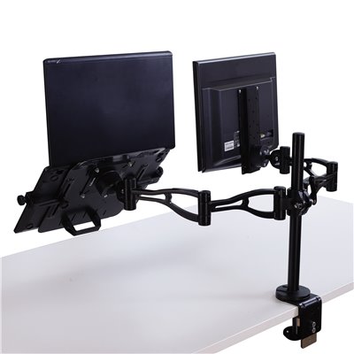 Ramię na 2 monitory Professional Series™: czarne