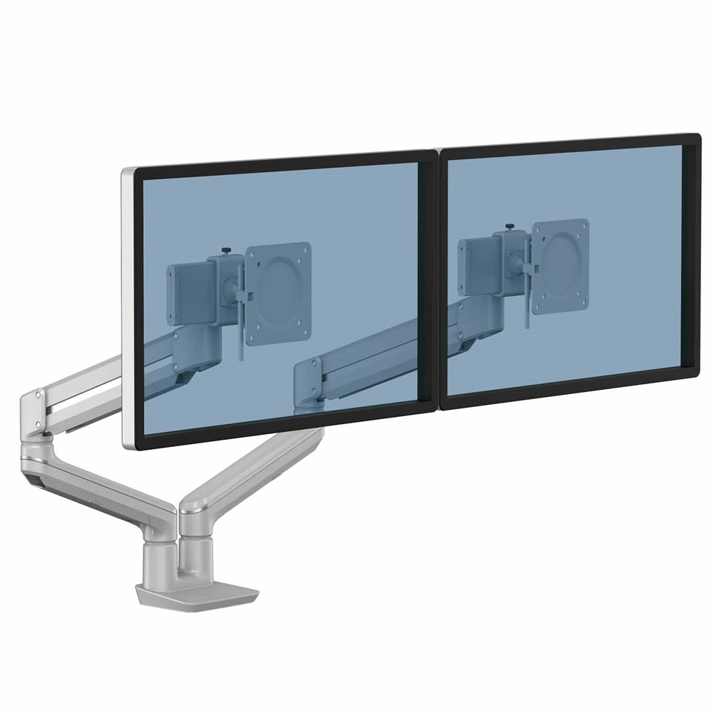 Ramię na 2 monitory TALLO™ (srebrne): Srebrny