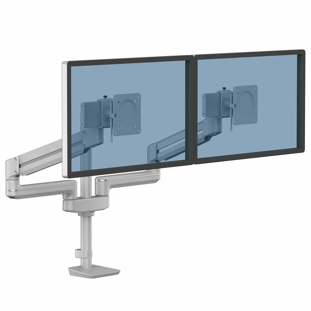 Ramię na 2 monitory TALLO Modular™ 2FMS (srebrne): Srebrny