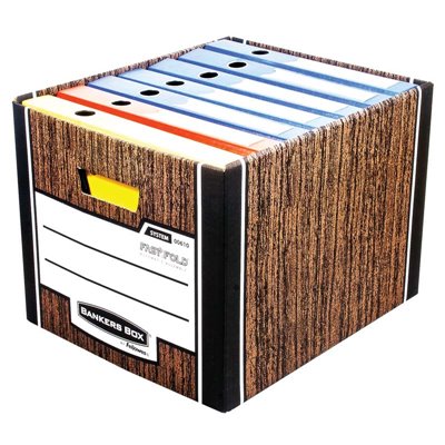 Pudło archiwizacyjne Woodgrain - brązowe: Pudło archiwizacyjne Woodgrain - pakowane po 10 szt.