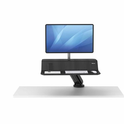 Stanowisko do pracy Sit-Stand Lotus™ RT  - czarne na 1 monitor: Czarny