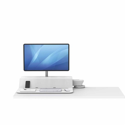 Stanowisko do pracy Sit-Stand Lotus™ RT  - białe na 1 monitor: Biały