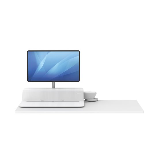 Stanowisko do pracy Sit-Stand Lotus™ RT  - białe na 1 monitor: Biały