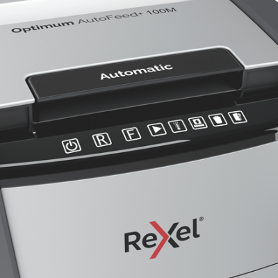 Rexel Optimum AutoFeed+ 100M niszczarka mikrościnki 2x15mm P-5 100 kartek