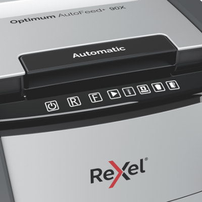 Rexel Optimum AutoFeed+ 90X niszczarka ścinki 4x28mm P-4 90 kartek