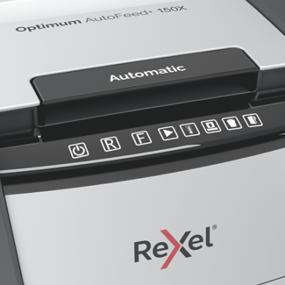 Rexel Optimum AutoFeed+ 150X niszczarka ścinki 4x28mm P-4 150 kartek
