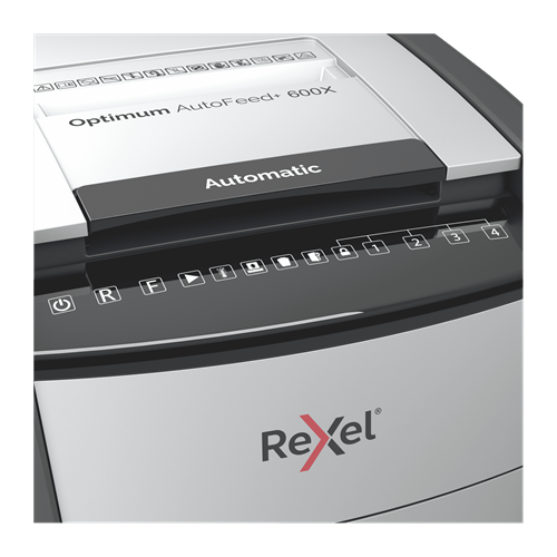 Rexel Optimum AutoFeed+ 600X niszczarka ścinki 4x36mm P-4 600 kartek